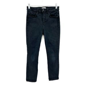 L'AGENCE *Flawed* Women's Black High Rise Cropped Skinny Jeans Size 26